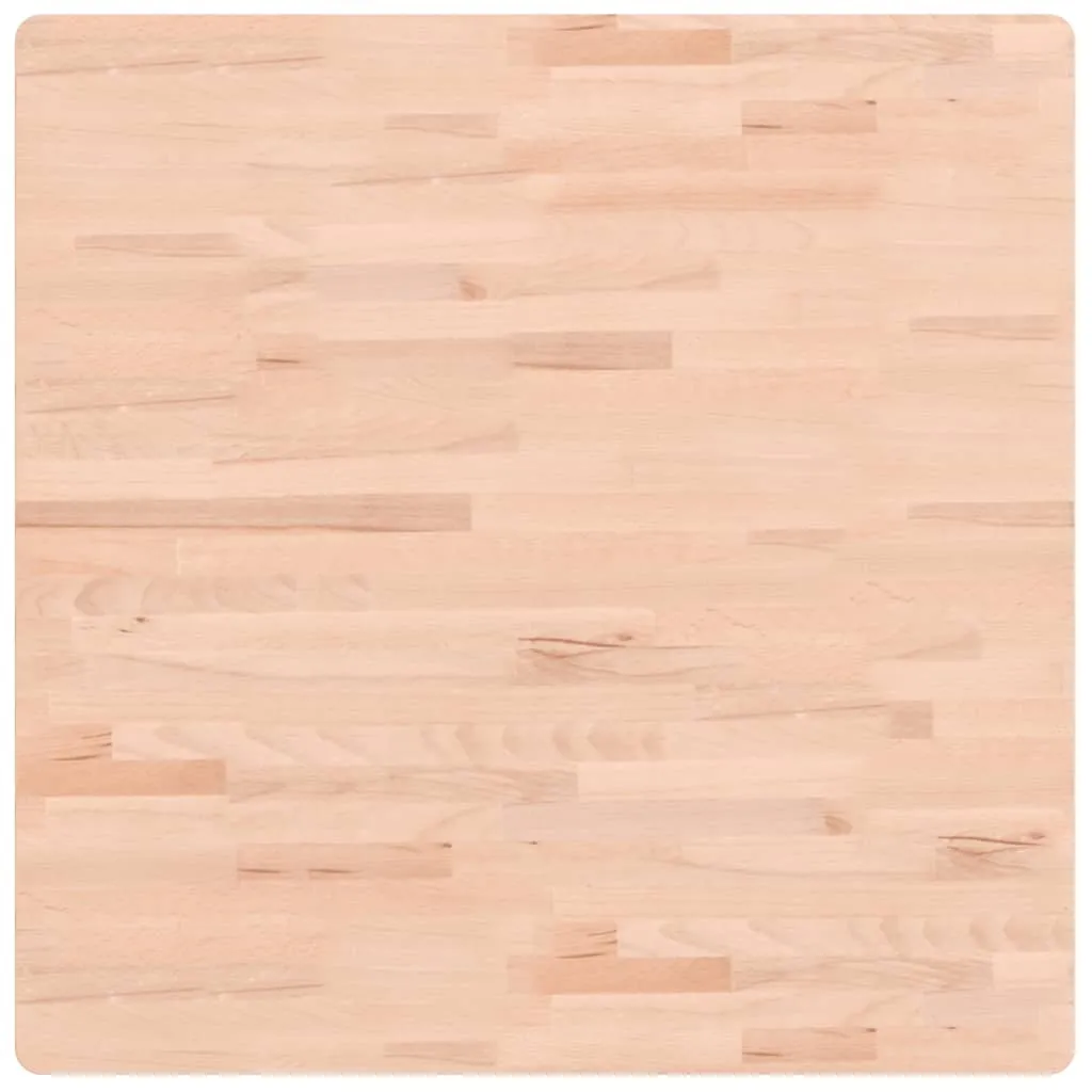 Piano Tavolo 80x80x2,5 cm Faggio Massiccio | Top Quadrato per Tavoli