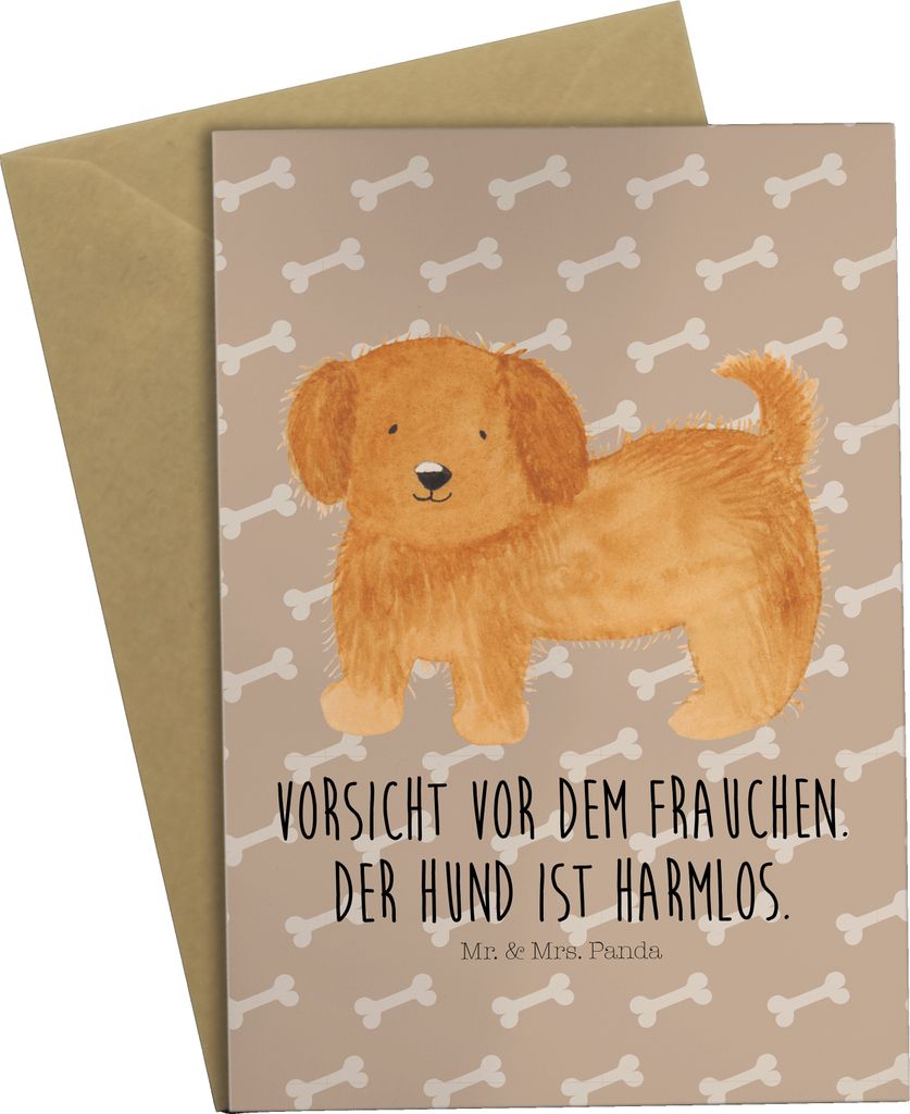 Mr. & Mrs. Panda Glückwunschkarte Hund Flauschig - Produktbild 