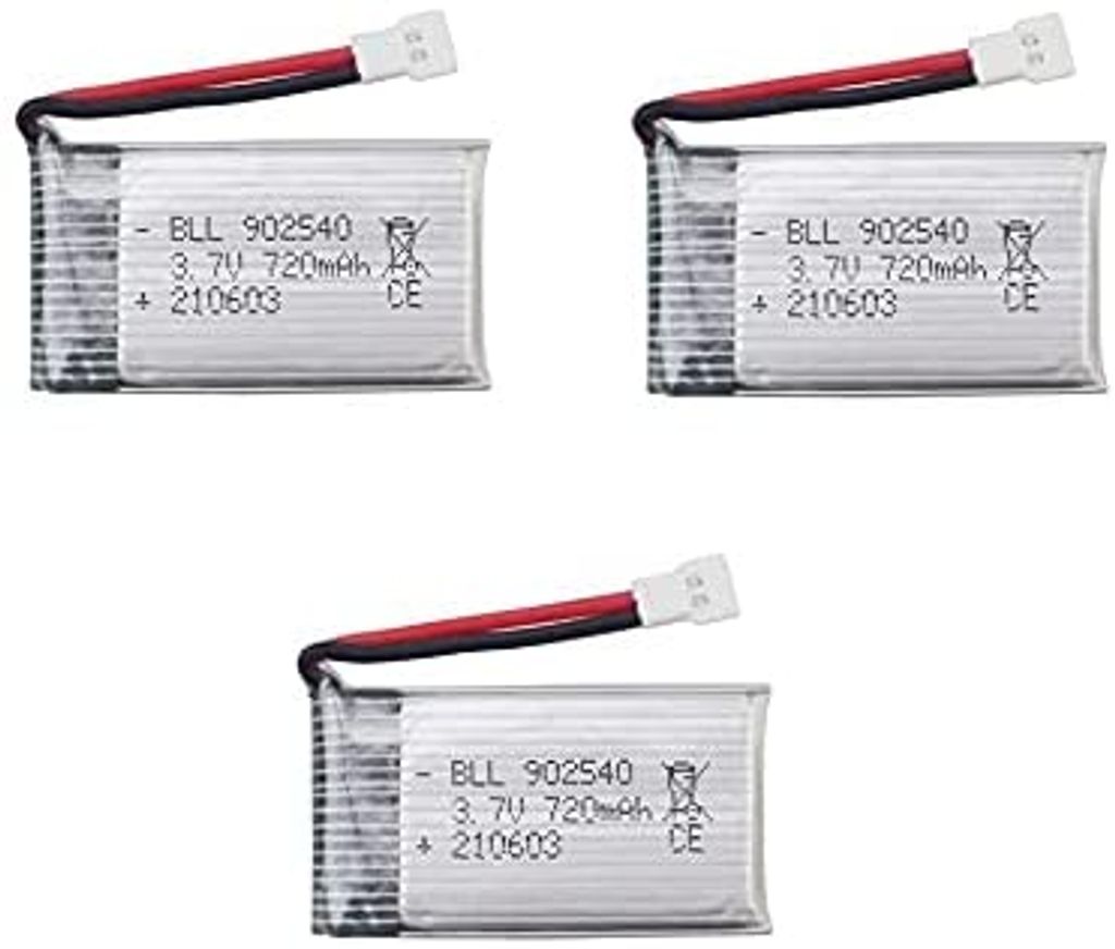 3 ks Lipo baterie (3,7 V, 720 mAh Lipo) x Rc Droni Obrázek produktu 