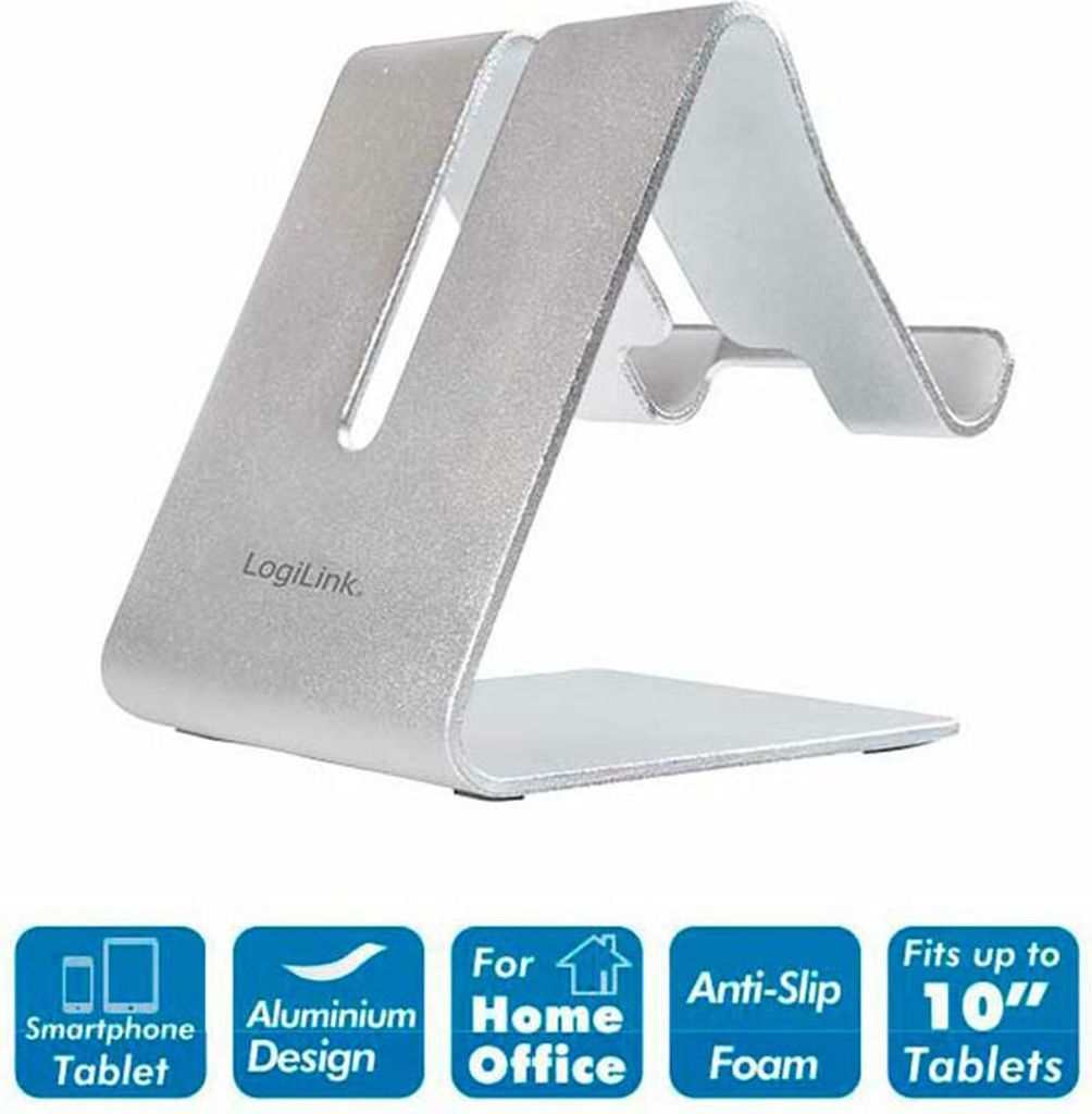 Logilink Support pour smartphone et tablette, aluminium Image du produit 