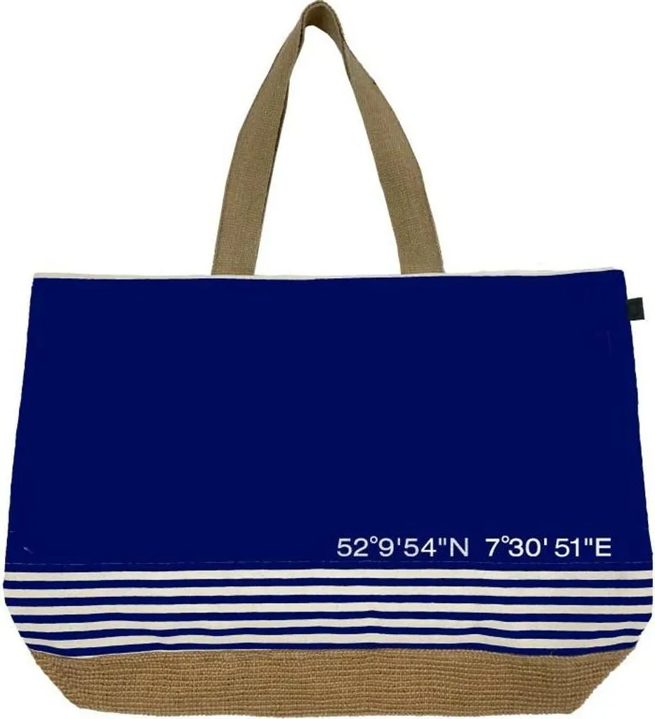 Cawö Borsa Spiaggia Canvas 55710 Navy 40x55 | Qualità Tedesca