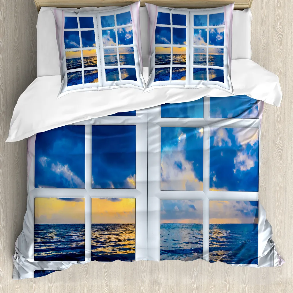 Biancheria Letto ABAKUHAUS 200x200: Design Tramonto Marino