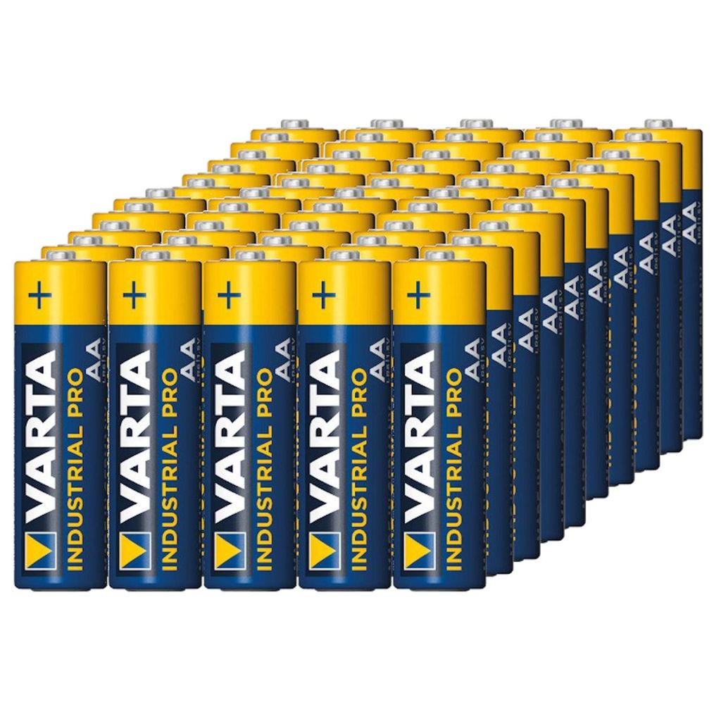 50x R-06 LR6 AA 1,5V Alkalibatterie Varta Industrial 4006