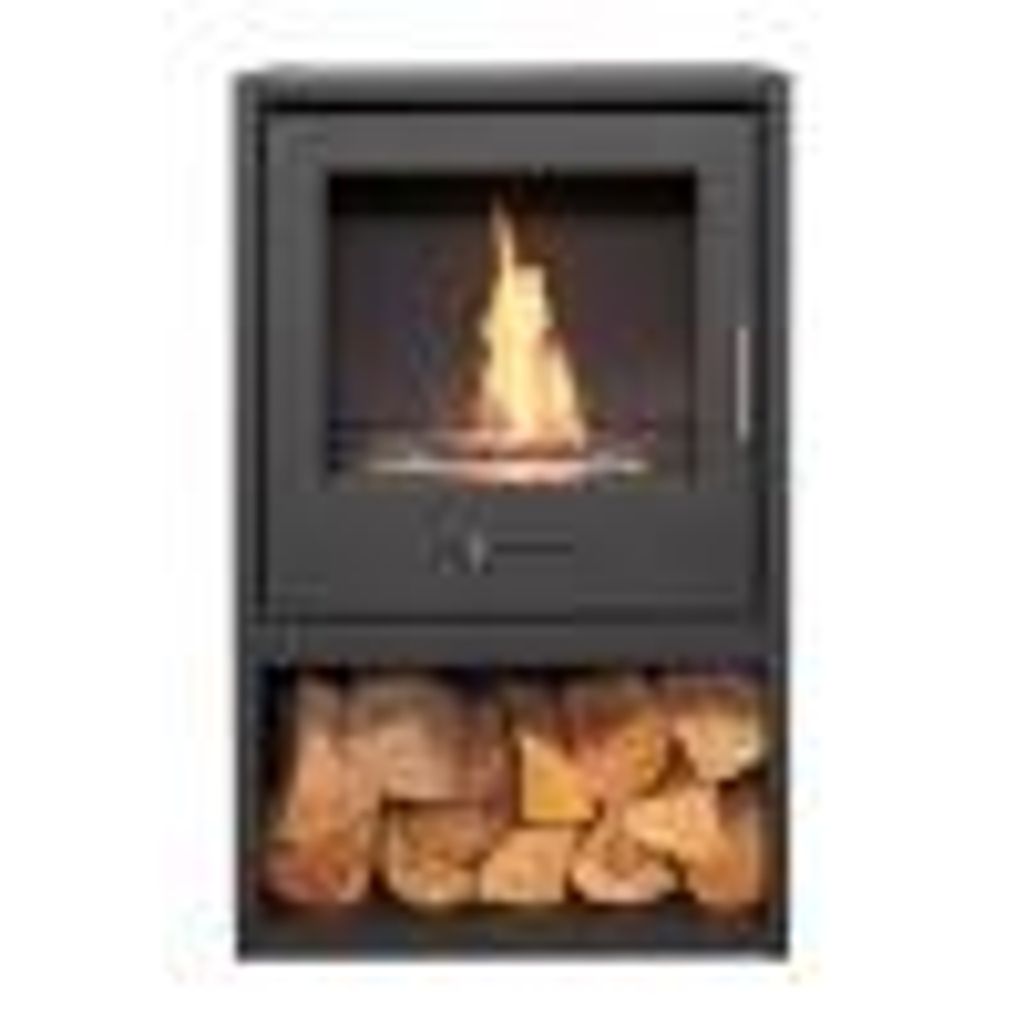 ÖKO S3 Bioethanol Kamin freistehend anthrazit 89,7×52×35 cm, 3 kW, ohne Schornstein, airFLO Technologie, modernes Design
