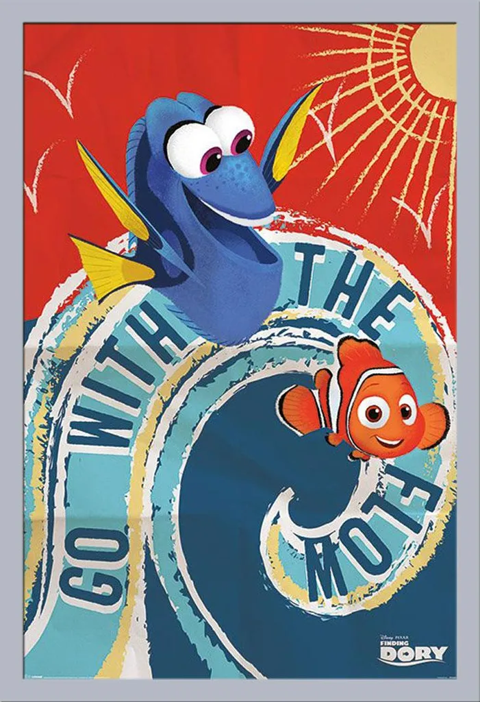 Poster Dorie avec Cadre MDF Argenté Shinsuke et Vitre Acrylique Haute Qualité