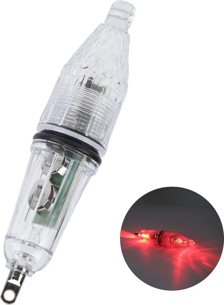 Lampada a LED per calamari, trappola per la pesca in mare, polpo, calamaro, ombrello, amo, luce per attirare i pesci. Luce rossa