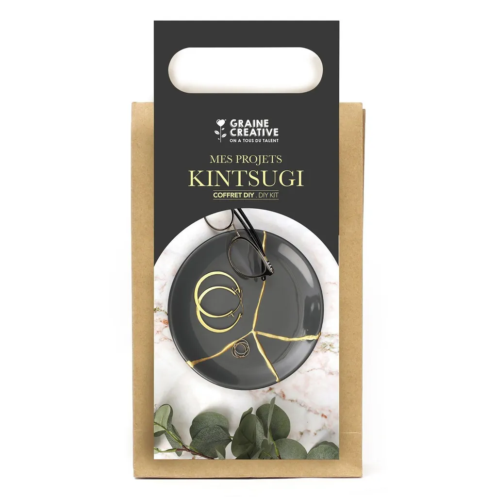 Réparer céramique brisée - Kit Kintsugi doré DIY et boîte créative
