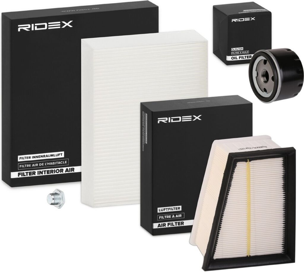 RIDEX Filterset Inspektionspaket Filtersatz für RENAULT SCÉNIC II (JM0/1) Scénic I (JA0/1, FA0) MEGANE Scenic (JA0/1) MEGANE I Coach (DA0/1)