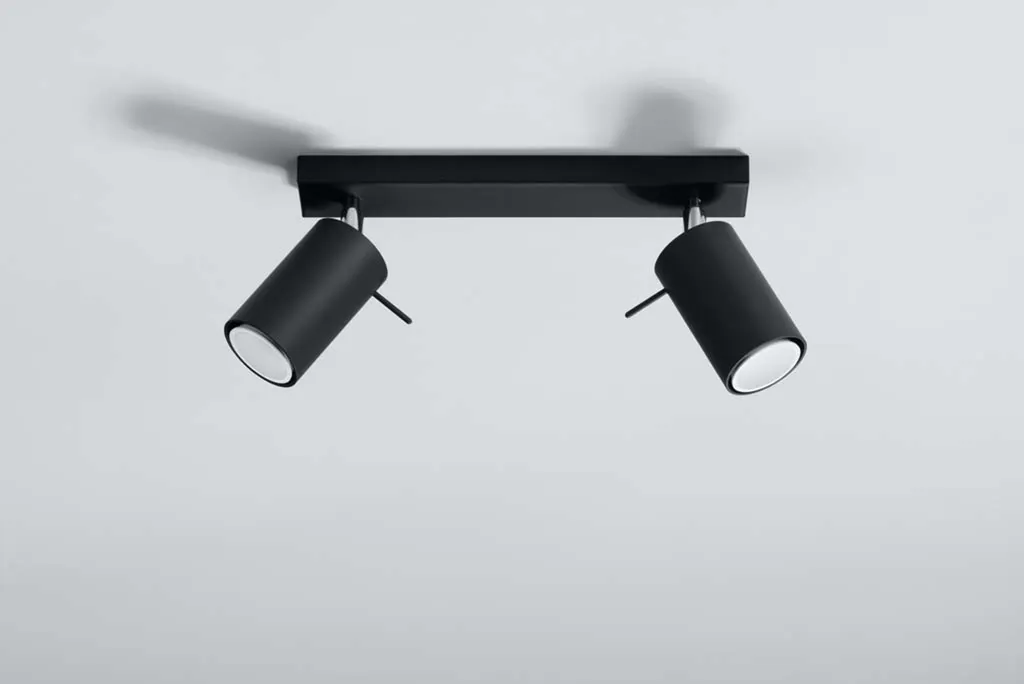 Sollux Lighting RING 2 SL.0092 | Offerta Lampada Soffitto Nera - 19