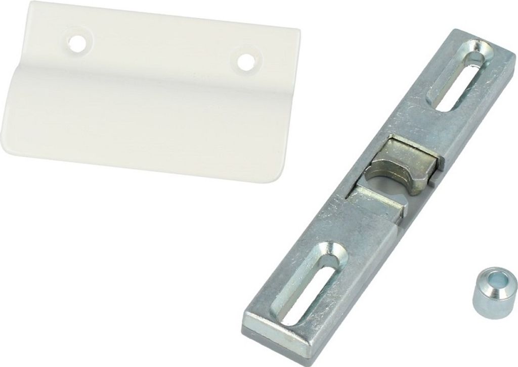 Balkontür-Set Aluminium Balkontürgriff Balkontürschnäpper mit Hülse Alu Ziehgriff Cremeweiß - RAL9001