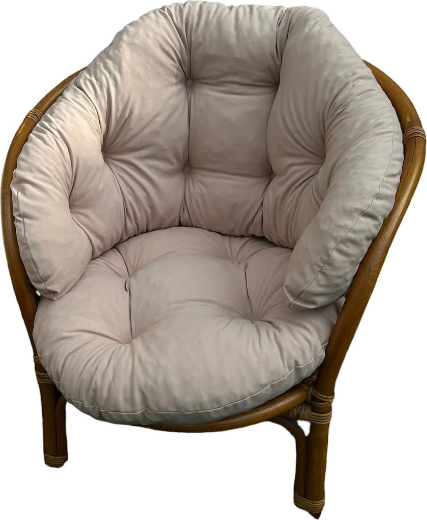 Kissen für einen Rattan-Gartenstuhl, Beige,  Kissen für die Produktbild 