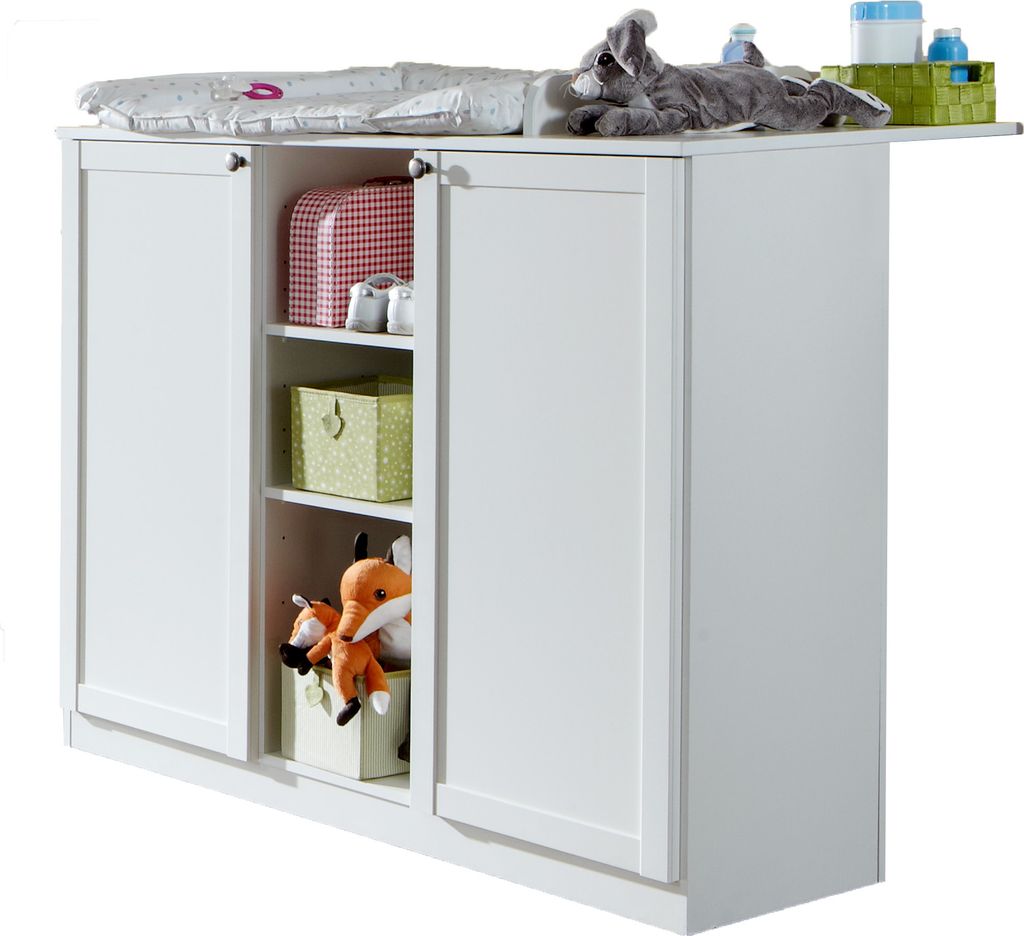 Wickelkommode FILOU II Wickeltisch mit Unterschrank Regal weiß