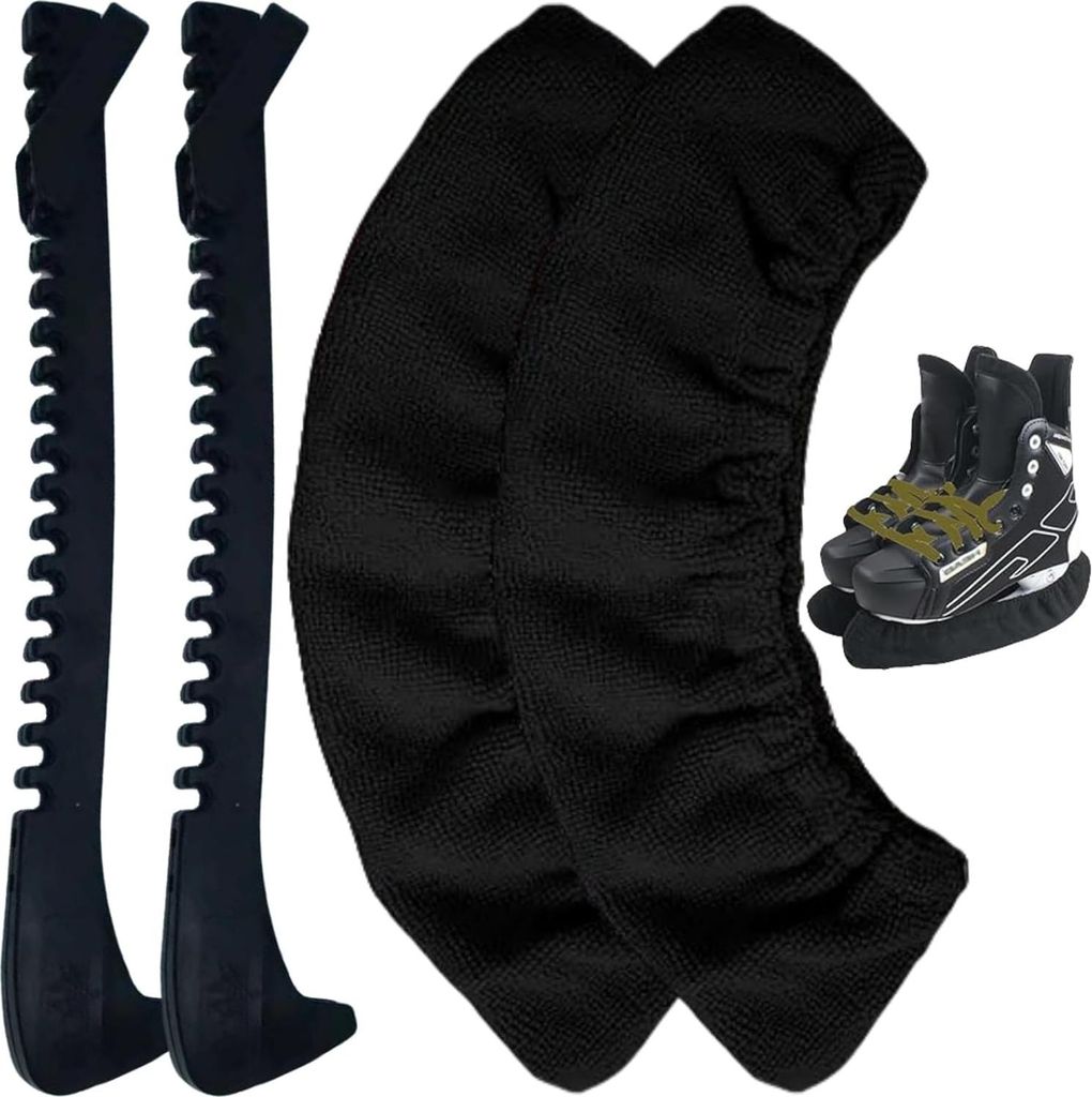 Elastische Eiskunstlauf-Strümpfe - 2 Paar Skate-Schützer für Erwachsene und Kinder - Eishockey-Skates