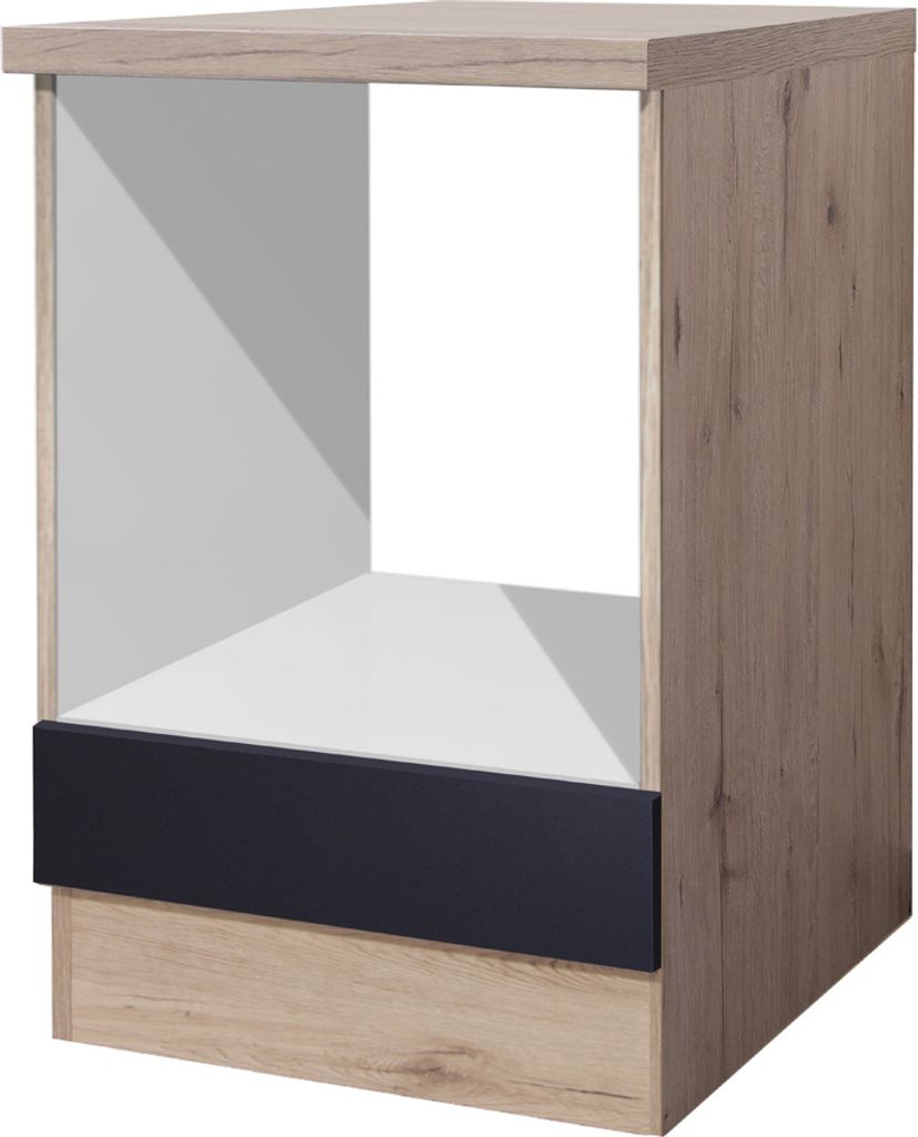 Herdumbauschrank - 60 cm breit - Anthrazit San Remo Eiche – Produktbild 