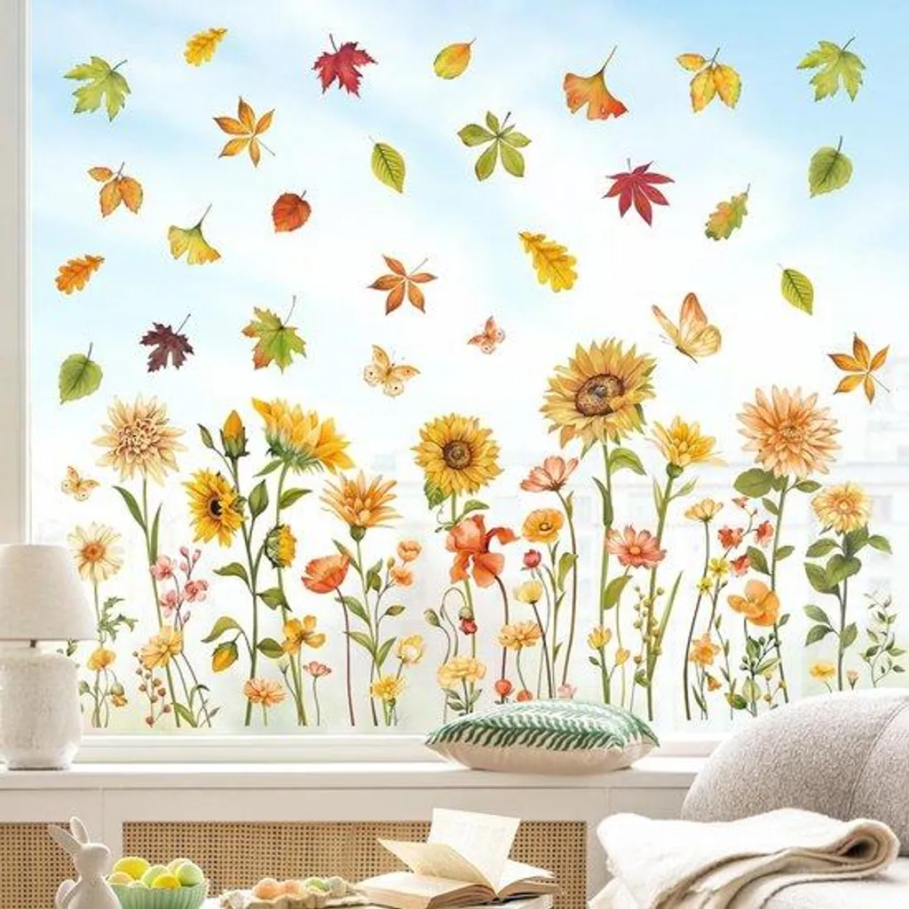 Décoration de vitres automne camions kit adhésif haute définition