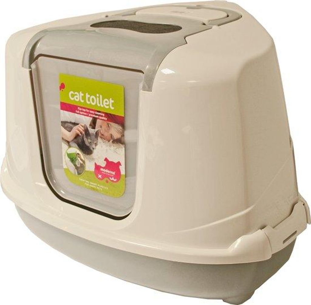 Katzentoilette grau/weißGebr de Boon Productafbeelding 
