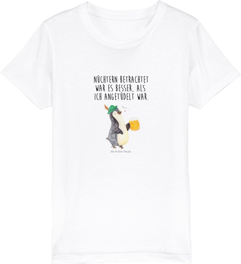 Mr. & Mrs. Panda Kleinkinder T-Shirt Pinguin Bier 12-14 Produktbild 