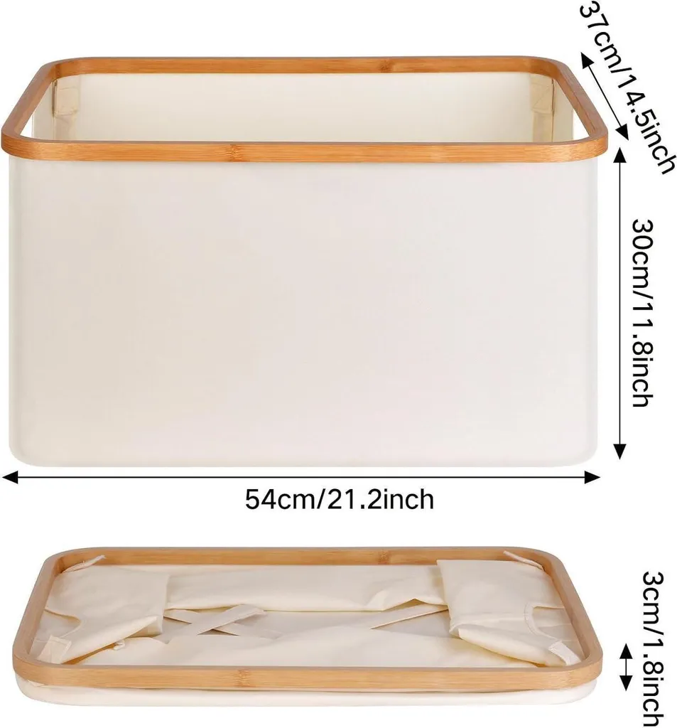 Panier à Linge Gain de Place 60L Pliable pour Encombrement Minimum - 2