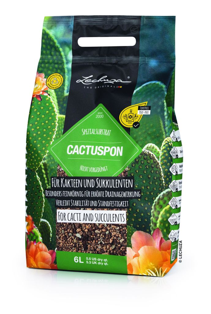 LECHUZA-Pflanzsubstrat CACTUSPON 6 Liter | für Kakteen und Produktbild 