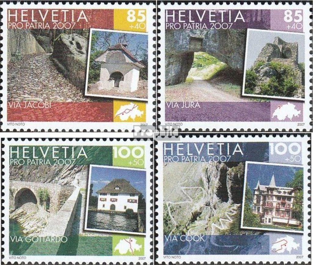 Briefmarken Schweiz 2007 Mi 2007-2010 (kompl.Ausg.) Produktbild 