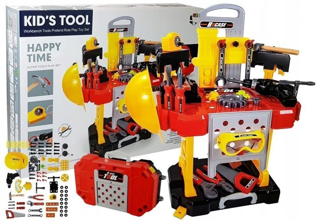 Atelier DIY Enfant 85 Éléments avec Perceuse à Batterie et Valise 3in1