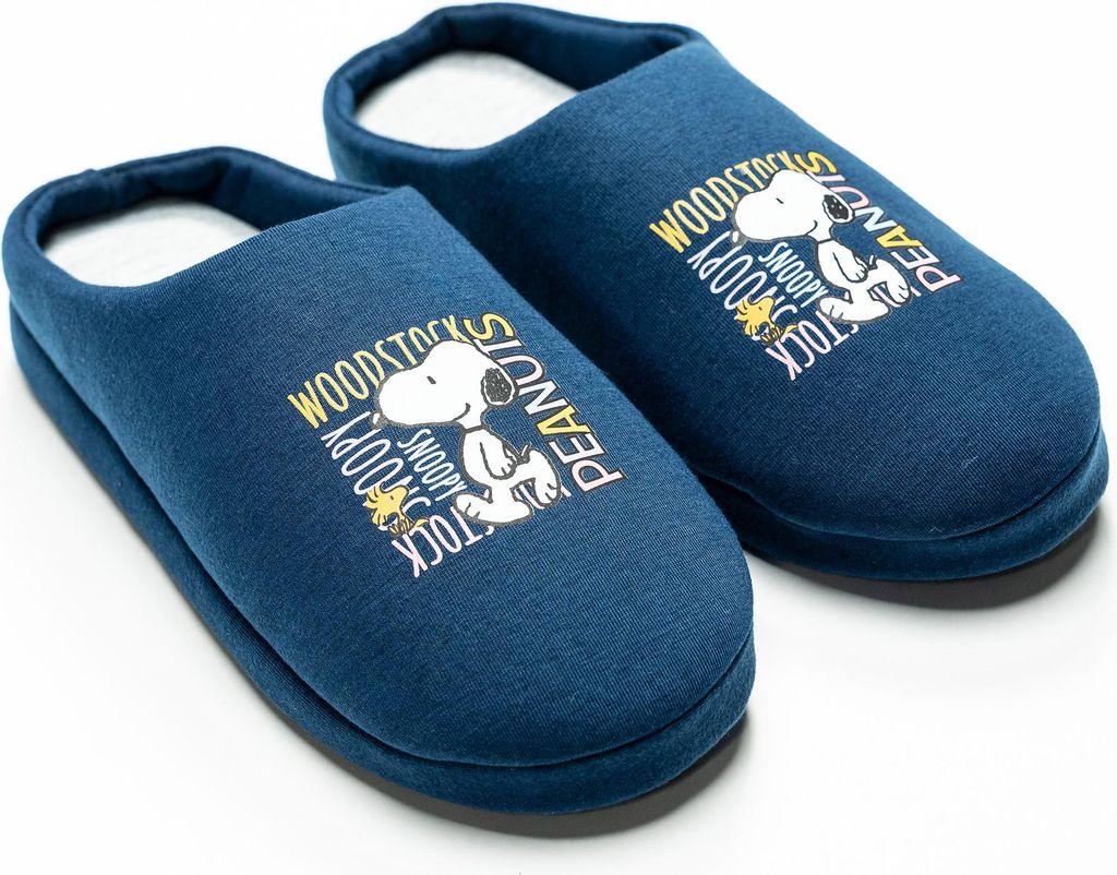 The Peanuts Snoopy Hausschuhe für Damen - Puschen Slipper Pantoffeln Blau 39-40