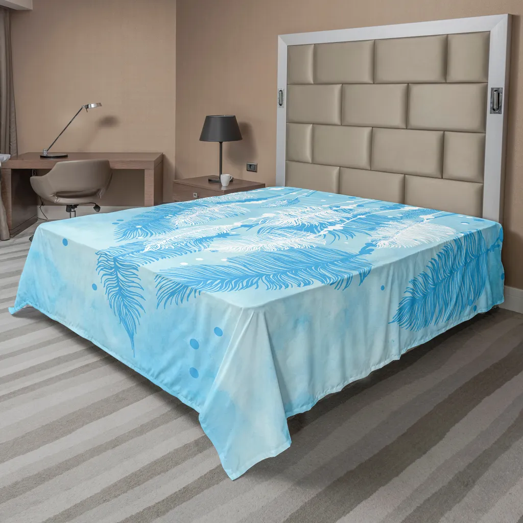 Lenzuolo Matrimoniale ABAKUHAUS 266x260 cm | Design Tribale Blu