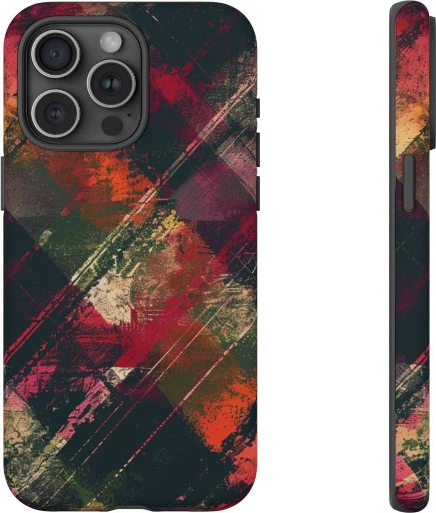 Abstraktes Grunge-Muster – Hülle Kompatibel mit iPhone 15 Pro Max