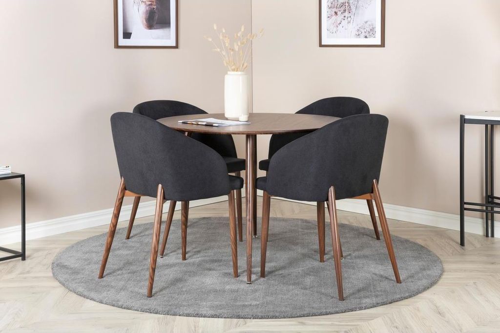 BOURGH Esszimmertisch PLAZA Ø100x75cm - Runder Esstisch in walnuss