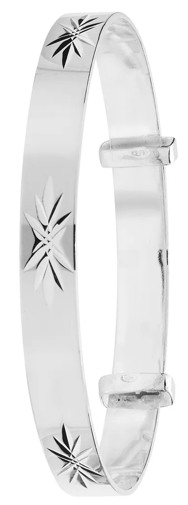 Bracelet de Baptême Jonc Argent 925 Extensible 5mm - Bijou Enfant 5g