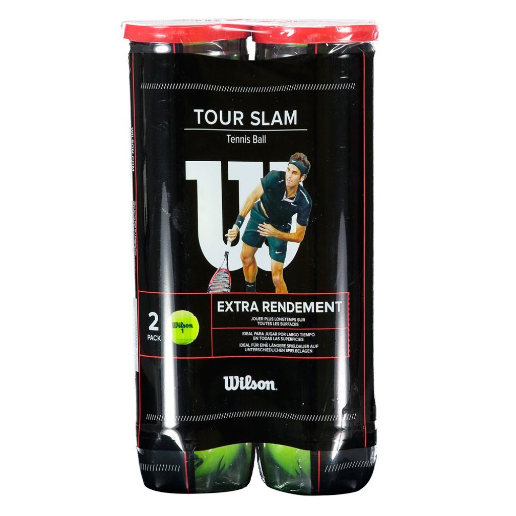 Wilson Tour Slam All Court Bipack Yellow 2 x 4 Balls