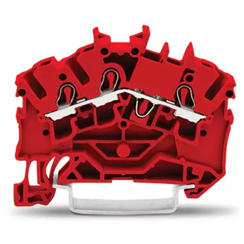 WAGO 3-Leiter-Durchgangsklemme;2,5 mm²;für Anwendungen Ex e II geeignet;rot 2002-6303