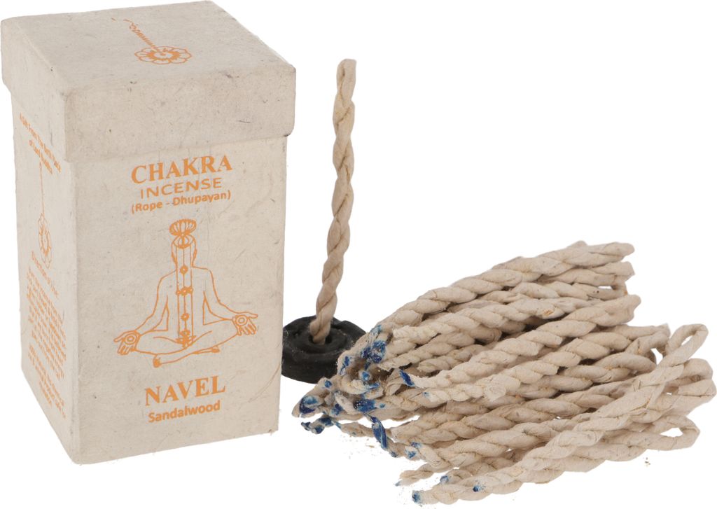 Chakra Incense, Nepal Räucherschnüre - Navel/Sandelwood, Braun, 10*5,5*5,5 cm, Räucherstäbchen aus Tibet, Nepal