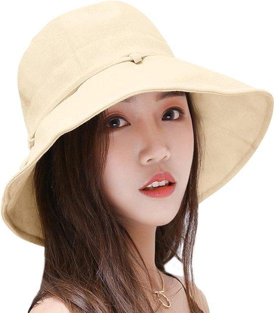 Sonnenhut für Damen - Beige, Größe M
