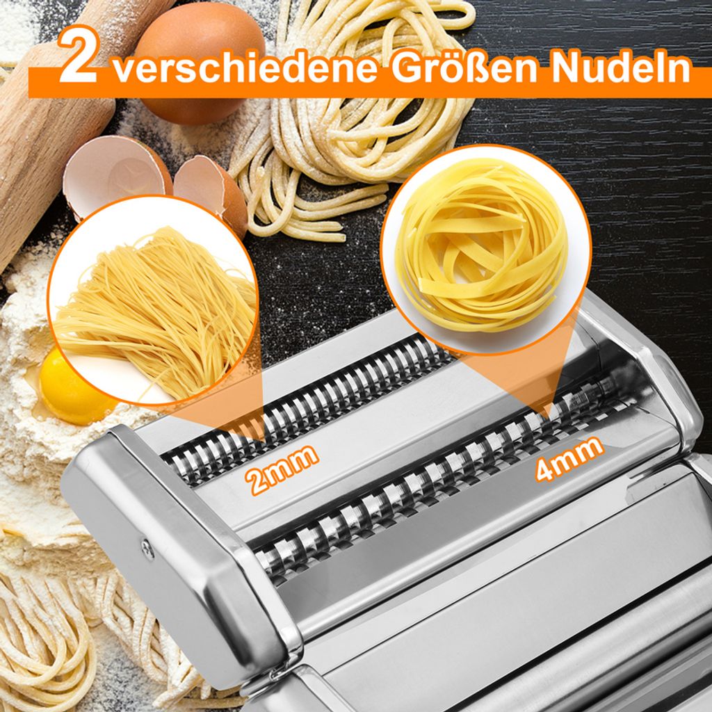 Pasta Maschine Nudelmaschine manuell Pastamaker für Spaghetti Lasagne Nudeln 