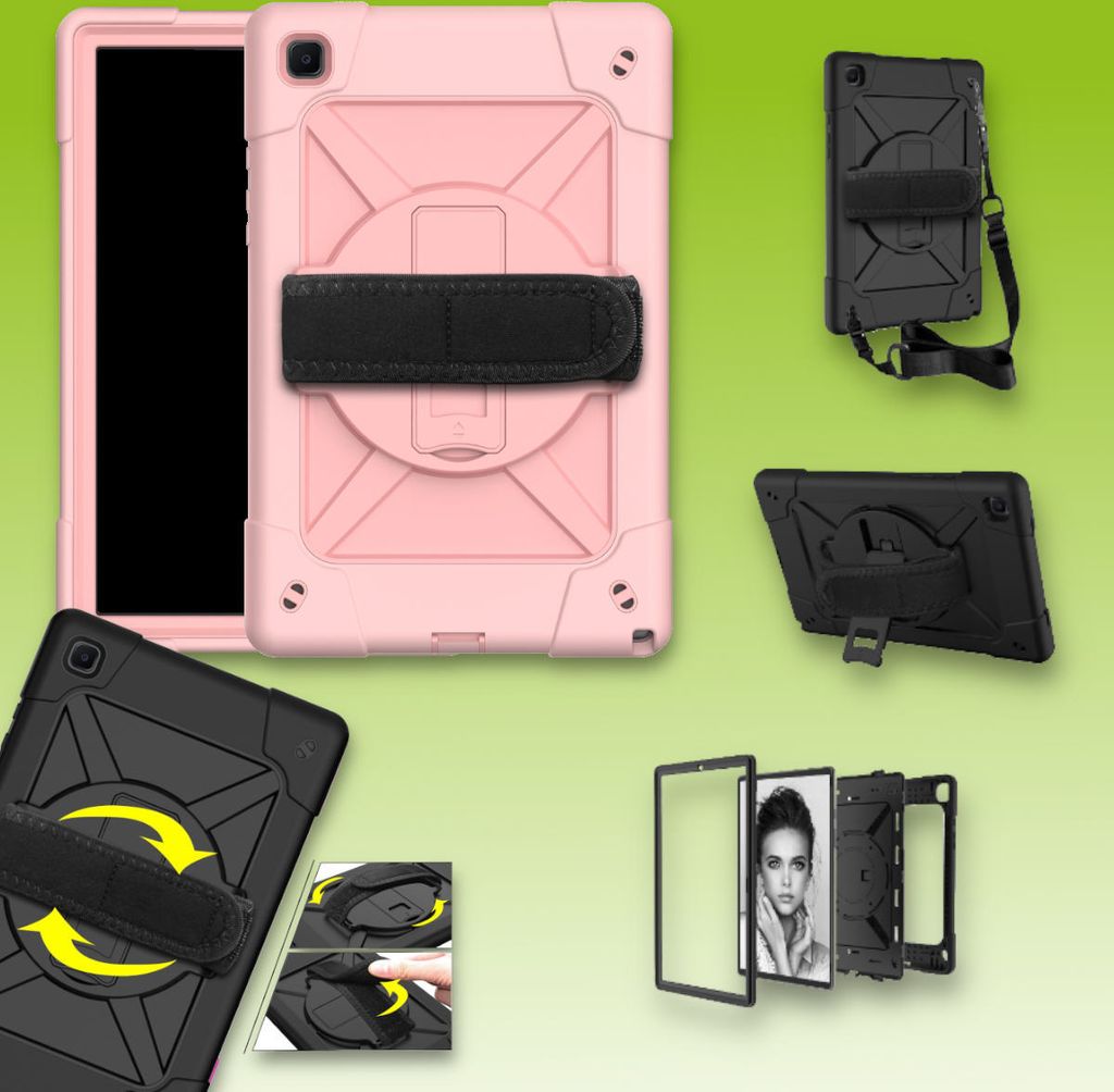 Für Samsung Galaxy Tab A7 10.4 2020 360 Grad Rosa Outdoor Produktbild 