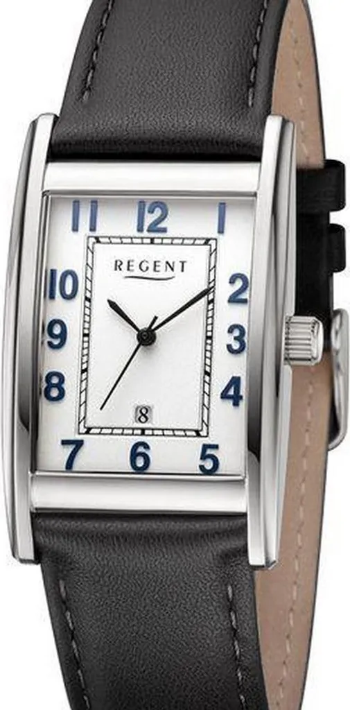 Regent Montre Homme F-1518 - Montre Bracelet en Acier Classique Grise