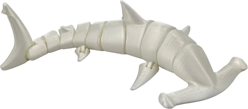 3D-gedruckte Hammerhai-Figur mit beweglichen Gelenken, Hai-Figur, Gelenkmodell, Meerestier-Fidget-Spielzeug, Dekoration für Zuhause, Büro oder Sc...
