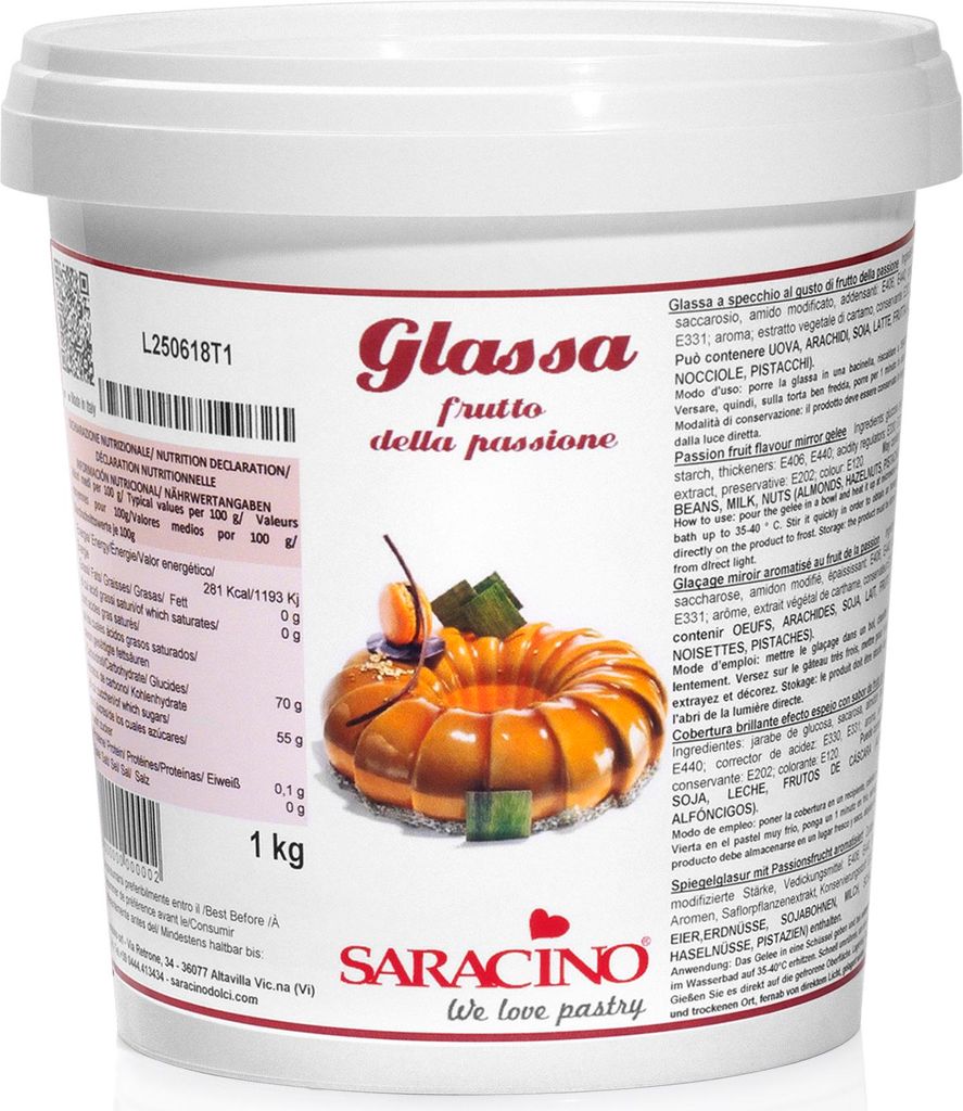 Spiegelglasur MARACUJA 1 kg SARACINO