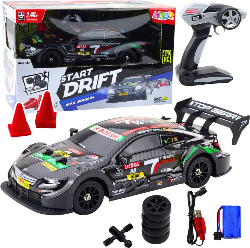 Rc Drift Car Rennwagen Schwarz Carbon 30Km/H 1:16