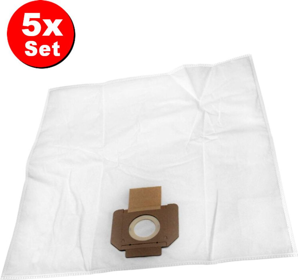 5x Trade-Shop Staubsauger-Beutel / Mikrovlies-Beutel / Filtersäcke für Nilfisk Alto Attix 30-2H PC, 30-0H PC, 30-2M PC, 40-01 PC INOX, 50-21 PC