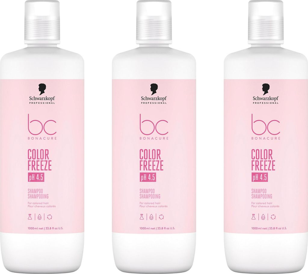 BC Bonacure Color Freeze Shampoo 3x1000 ml Produktbild 