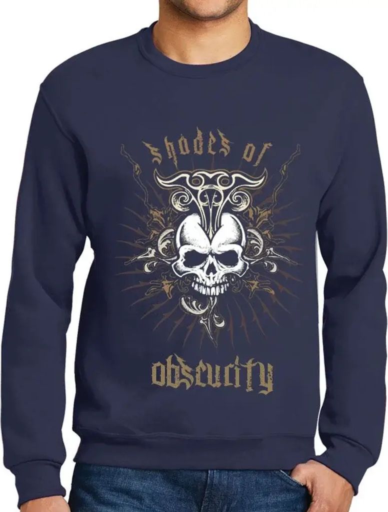 Herren Grafik Sweatshirt mit Aufdruck Schattierungen der Dunkelheit – Shades Of Obscurity – Öko-Verantwortlich Vintage Jahrgang Langarmshirt P...