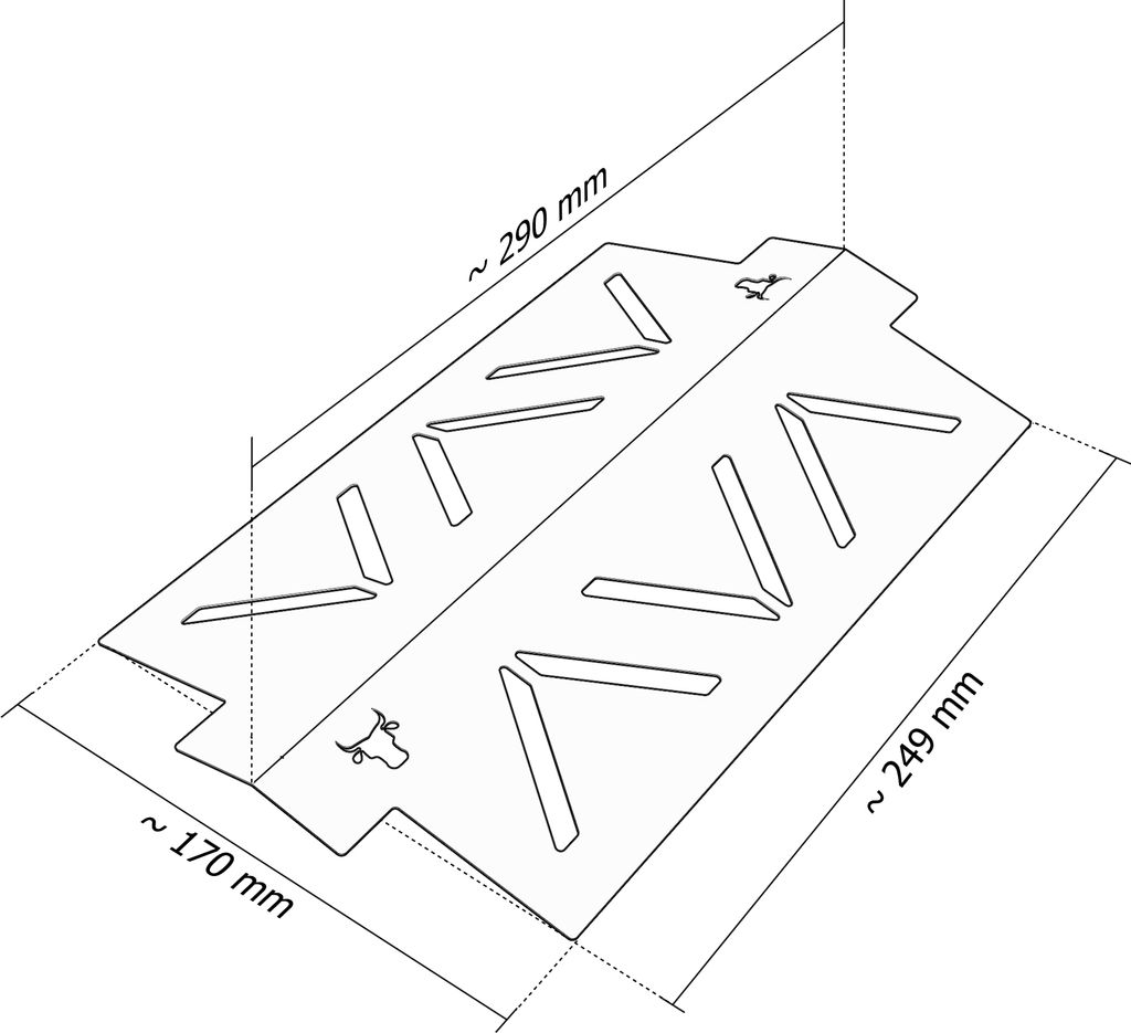 Gasgrill Hitzereflektoren Edelstahl für Weber Spirit E-310-E-330/S-320 2013-, Farbe:2er Set Matt Bulle