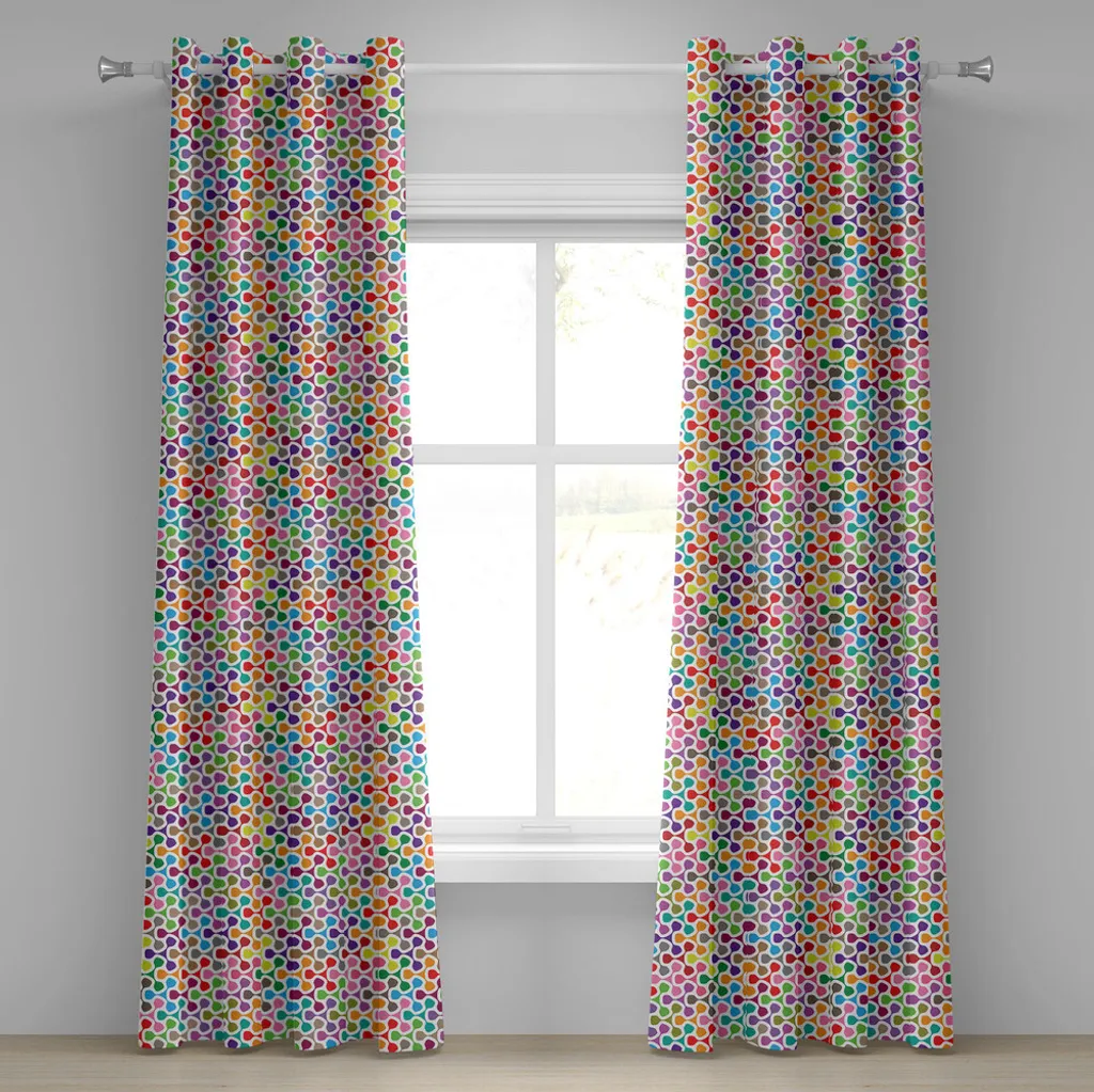 Rideau design créatif multicolore en tissu premium 280 cm x 175 cm