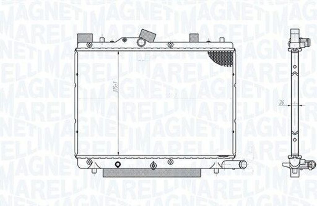 MAGNETI MARELLI 350213182800 Kühler Wasserkühler Motorkühler für SUZUKI SWIFT III (MZ, EZ) SWIFT IV (FZ, NZ)