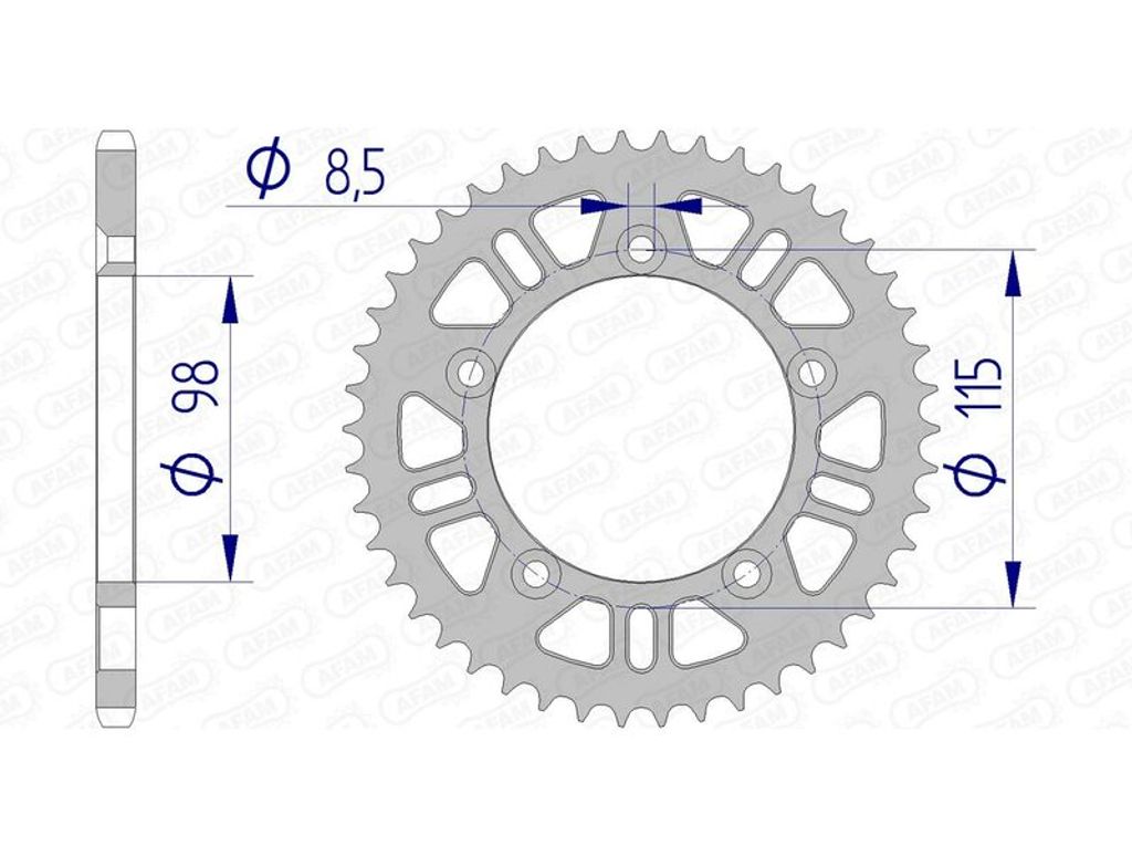 AFAM Kettenrad Alu Standard - 420 Produktbild 