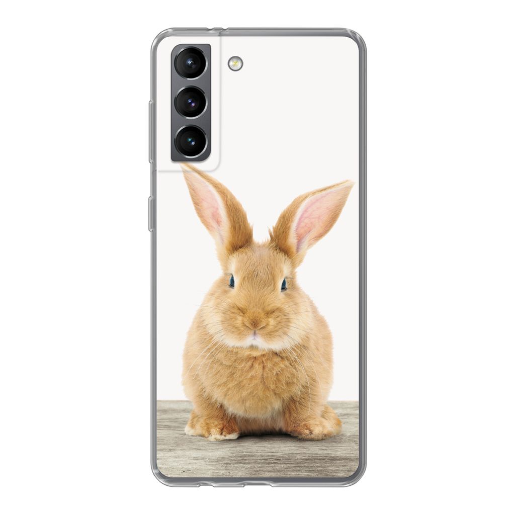 MuchoWow Handyhülle Schutzhülle Hülle für Samsung Galaxy S21 Kaninchen - Babykaninchen - Tiere - Kinder - Mädchen - Jungen Silikon Softcase ...