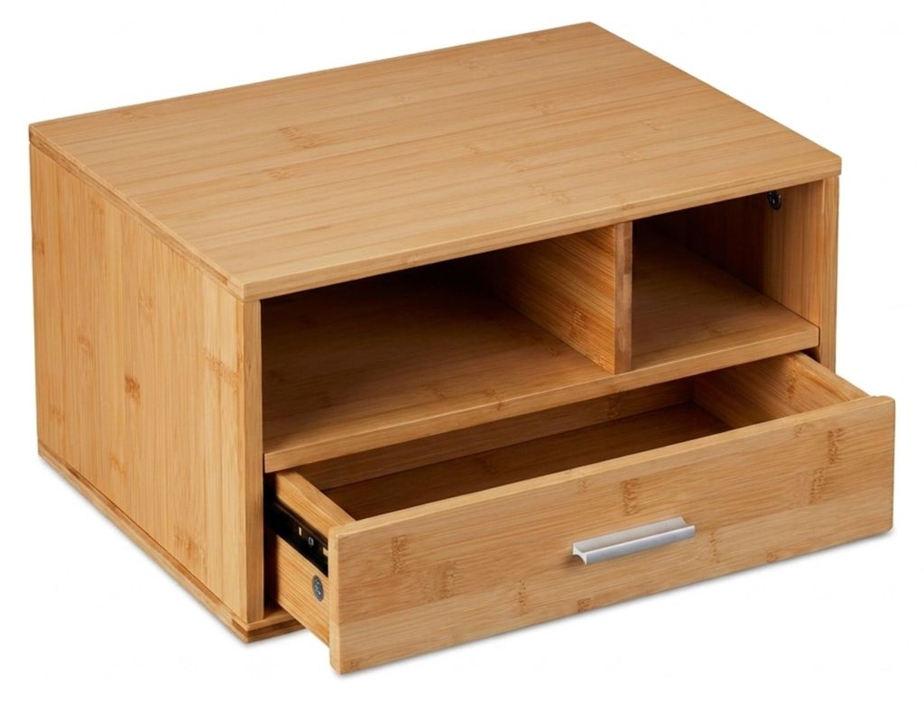 Relaxdays Schreibtisch Organizer, 1 Schublade, 2 Fächer, Produktbild 
