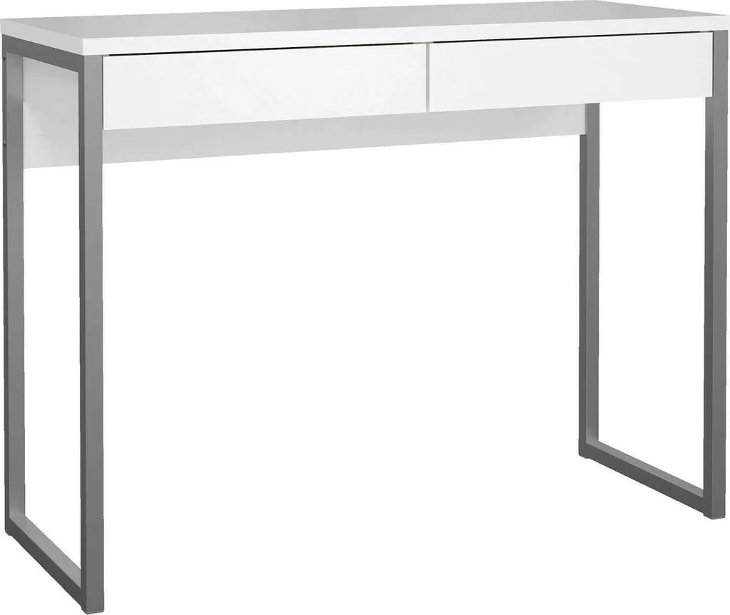 Bureau informatique blanc laqué Function Plus pour ordinateur et étude